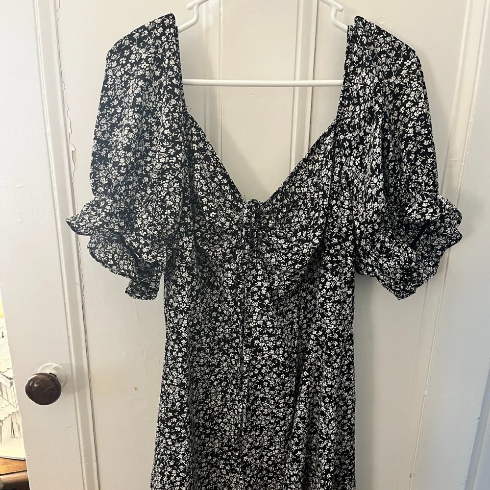Shein 3X Black Floral Dress